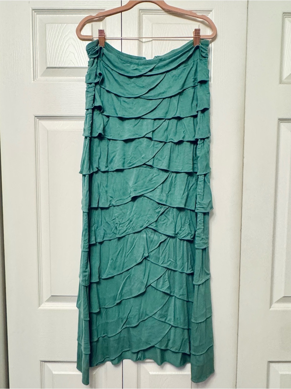 Teal “Mermaid” Maxi Skirt
